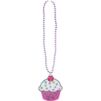Birthday Girl Cupcake Birthday Necklace Overhead_Flat
