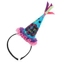 Serre-tête avec chapeau de fête à pois brillants Front_Flat