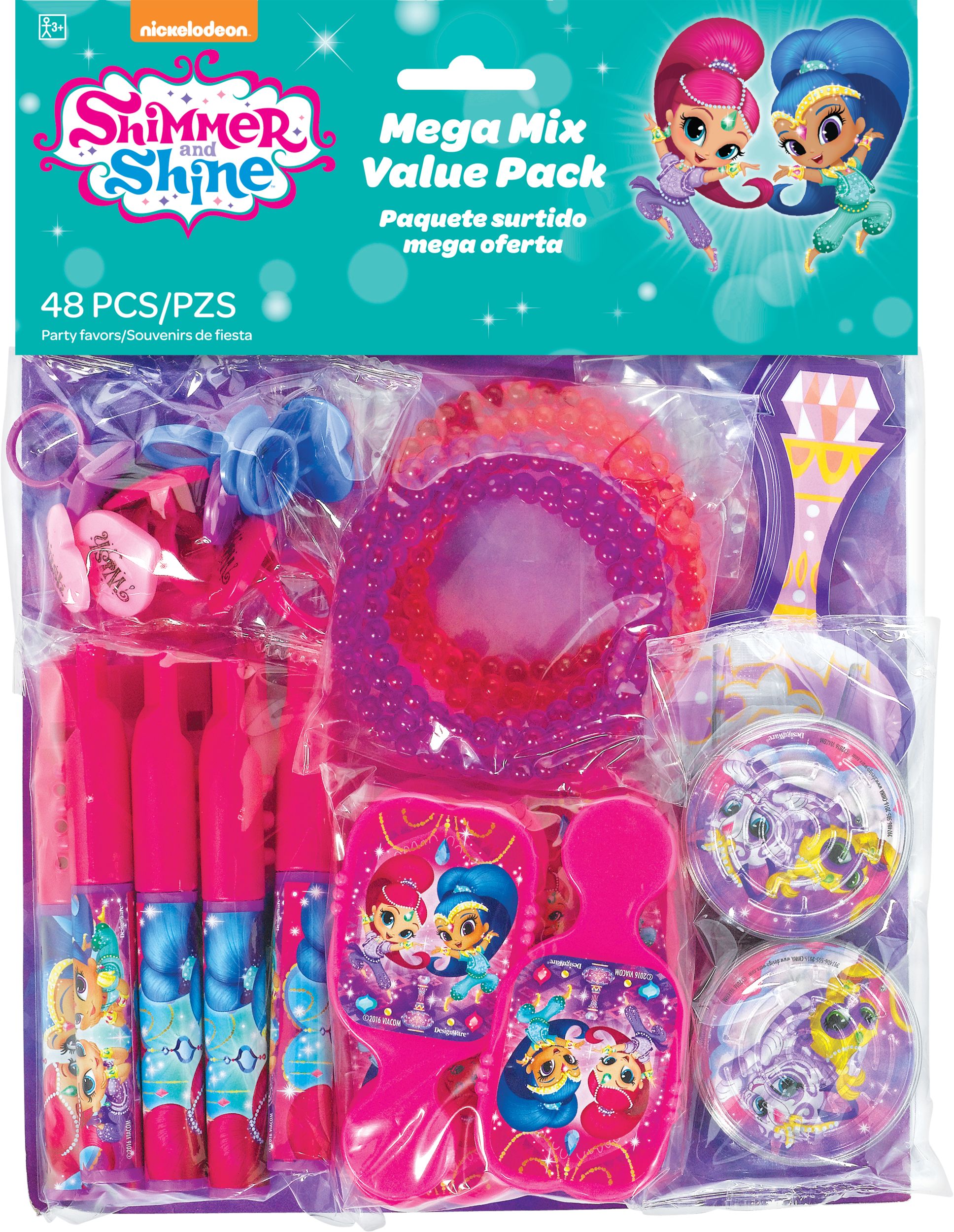 Shimmer & Shine Birthday Party Favour Pack, 48-pc Front_Flat