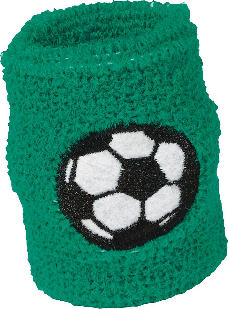 Soccer Sweat Bands, Green, One Size, Wearable Accessory for Sports Front_Angled_Right