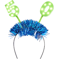Light-Up 50th Birthday Head Bopper Front_Flat