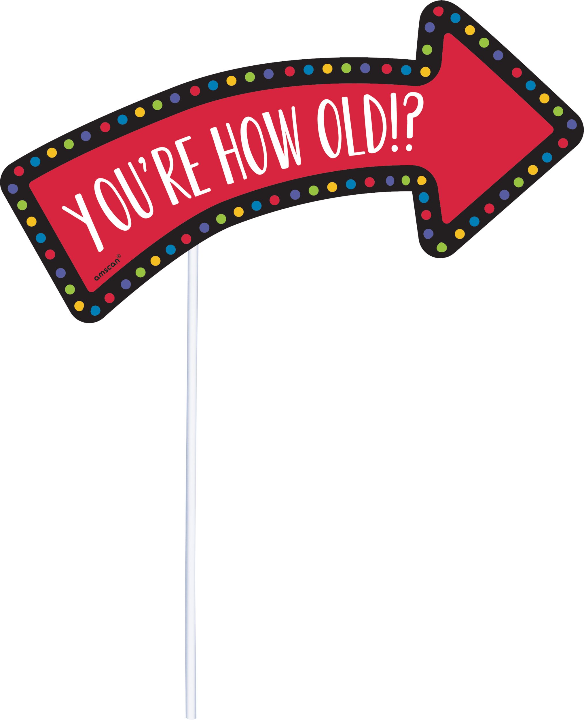 Accessoires cabine photographique Anniversaire marquant, paq. 13 Front_Flat