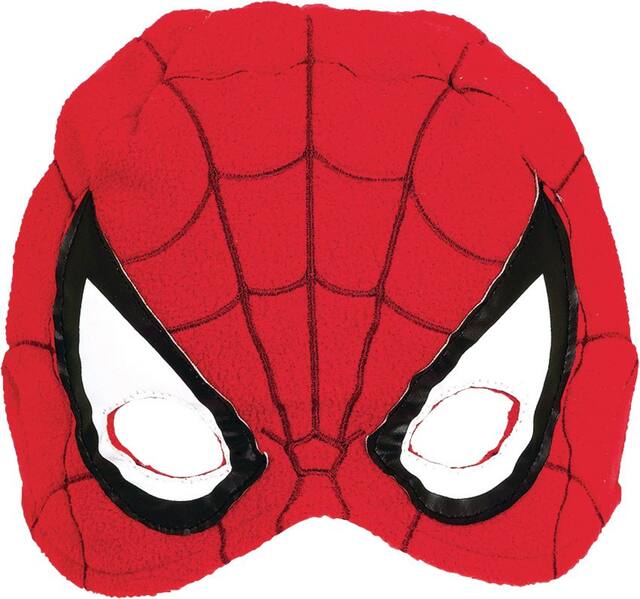 Demi-masque Disney Marvel Spider-Man Webbed Wonder, rouge/noir, taille unique, accessoire à porter pour l'Halloween Front_Flat
