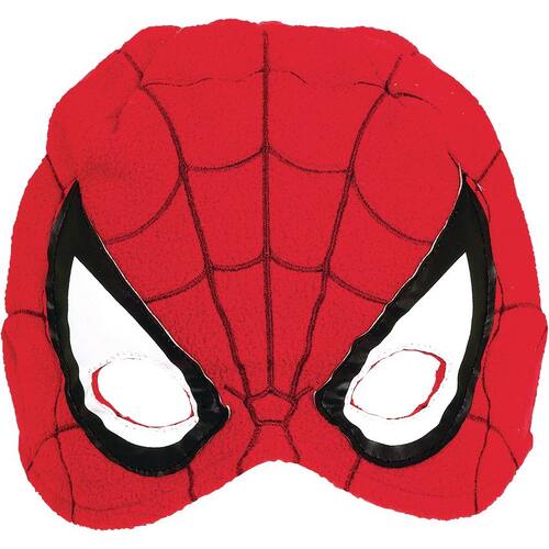 Disney Marvel Spider-Man Webbed Wonder Half Face Mask, Red/Black, One Size, Wearable Accessory for Halloween