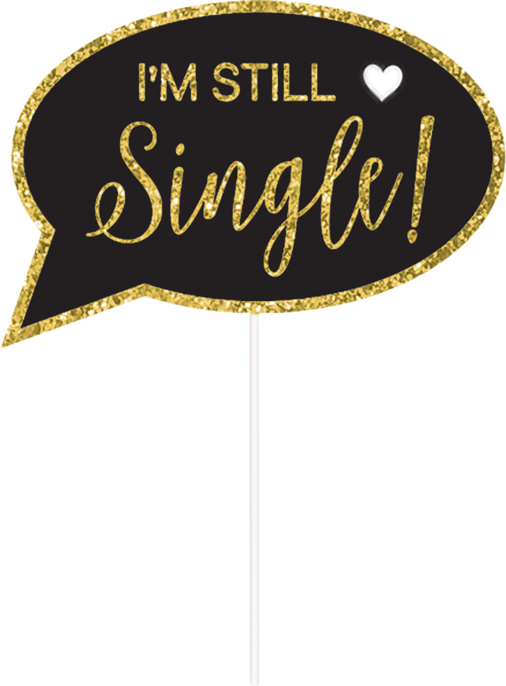 Accessoires cabine photographique Mariage à paillettes dorées Front_Flat