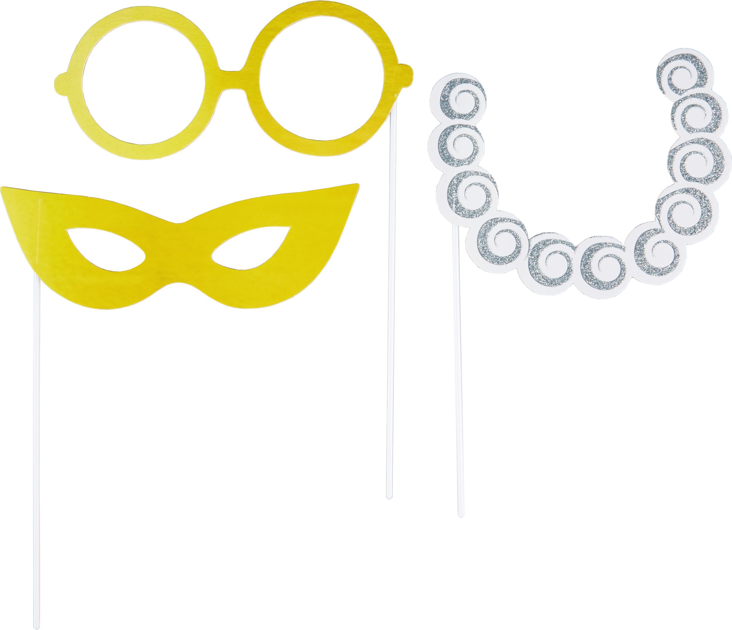 Fancy Photo Booth Props, 13-pc Front_Flat