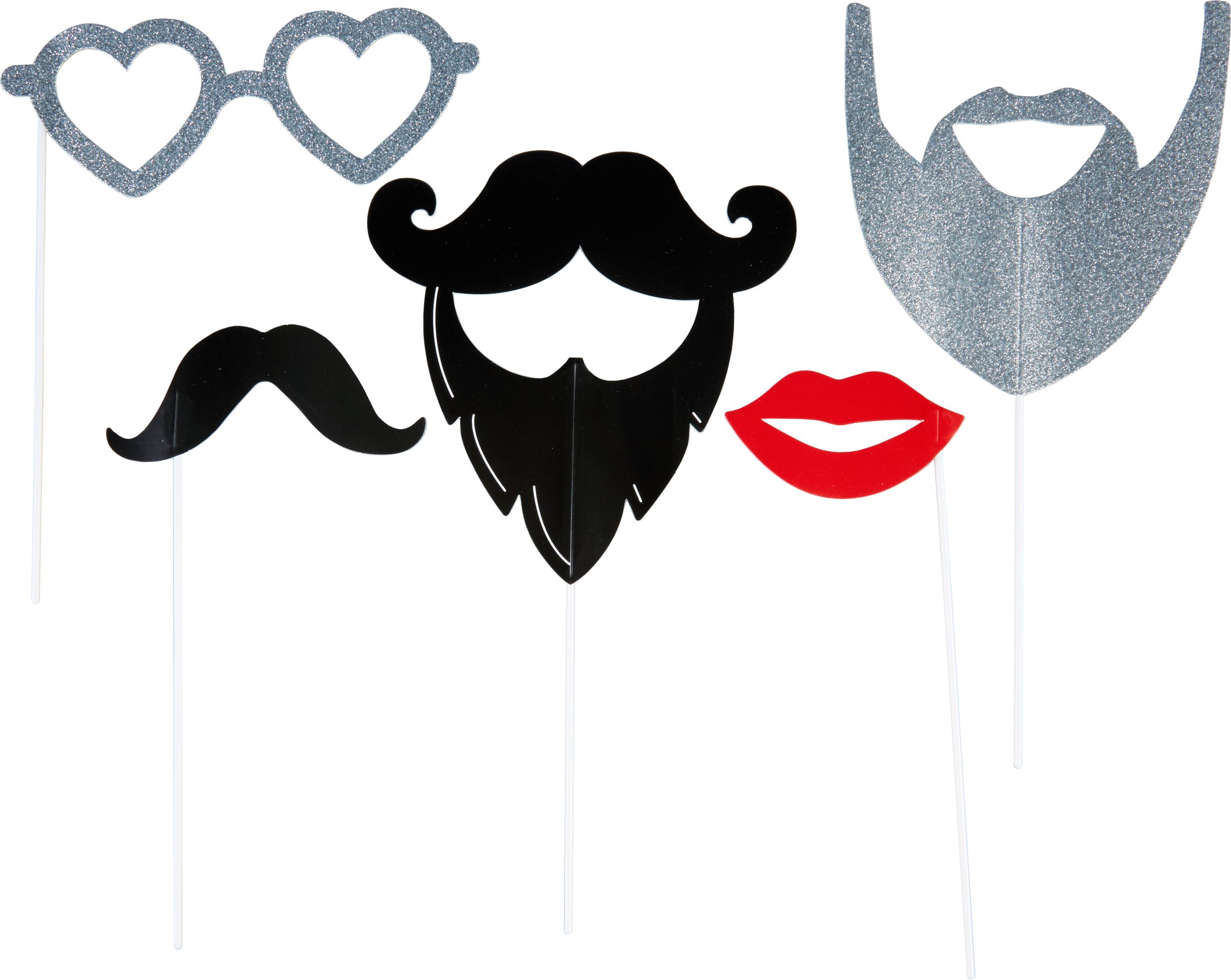 Fancy Photo Booth Props, 13-pc Front_Flat