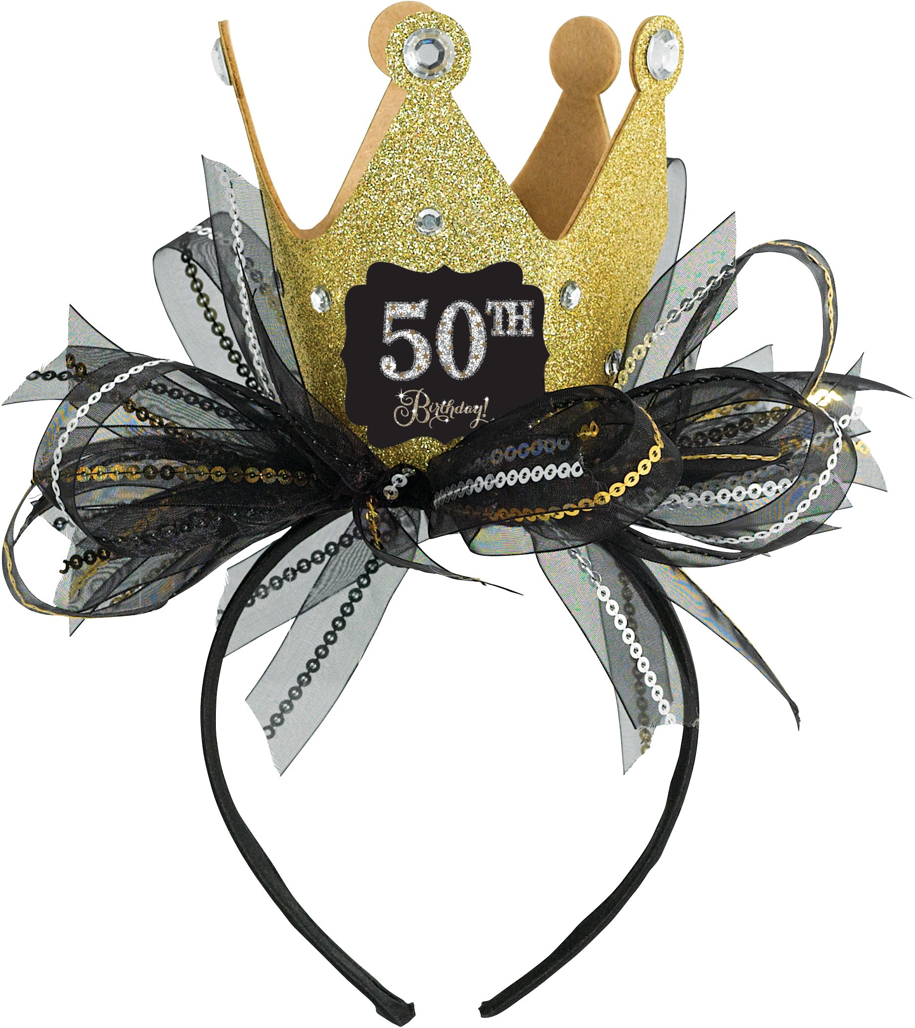 Mini Sparkling Celebration Birthday Top Hat Headband Kit Front_Flat