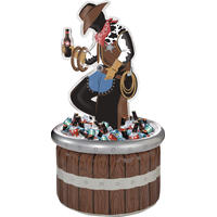 Glacière cowboy gonflable lancer d'anneaux Composite_or_Mixed