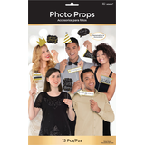 Sparkling Celebration Birthday Photo Booth Props, 13-pc Front_Flat