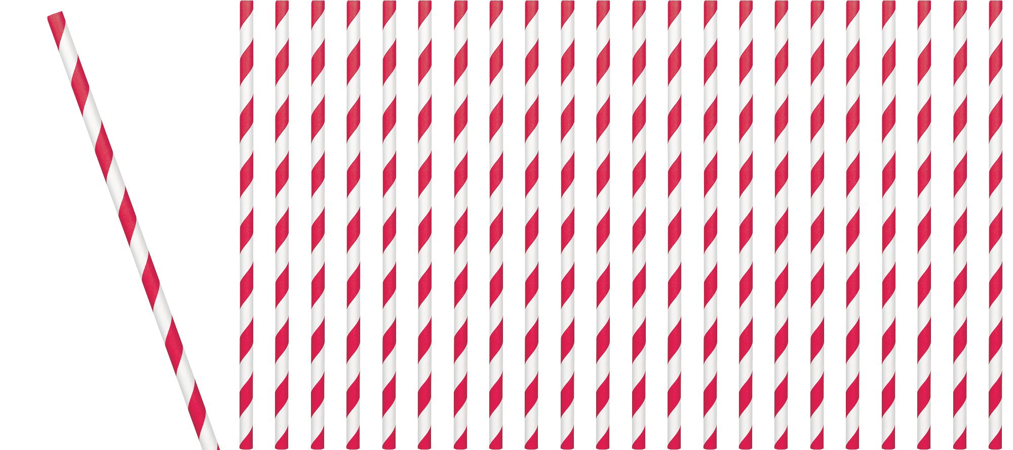 Striped Paper Straws, 24-pk Front_Flat