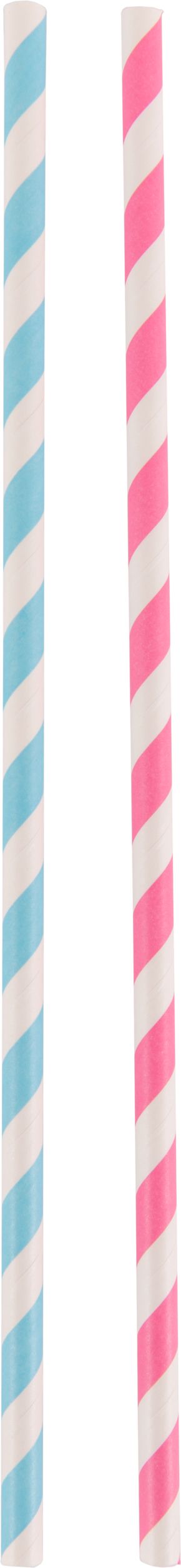 Girl or Boy Gender Reveal Paper Straws, 12-pk Overhead_Flat