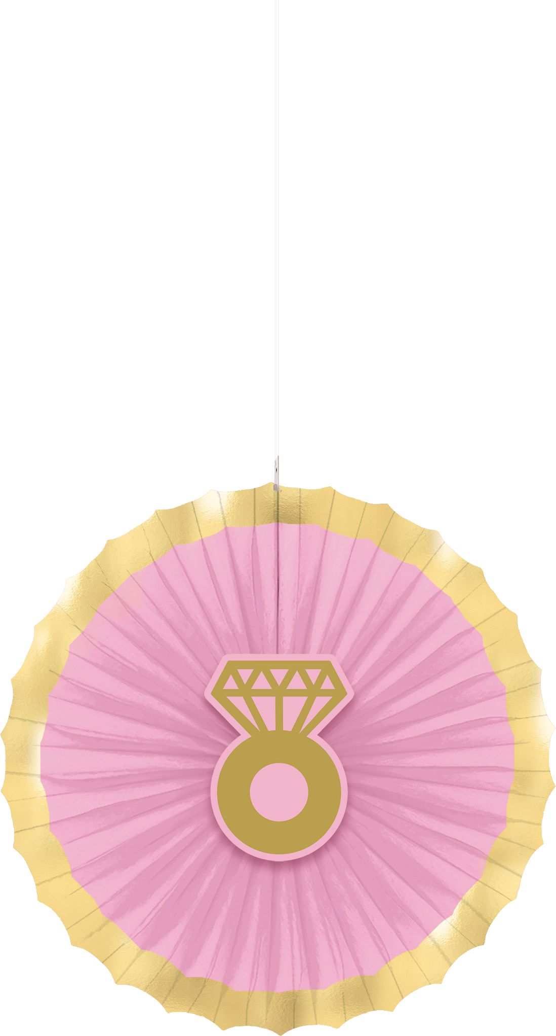 Décorations pour fête prénuptiale rose scintillante, paq. 23 Front_Flat