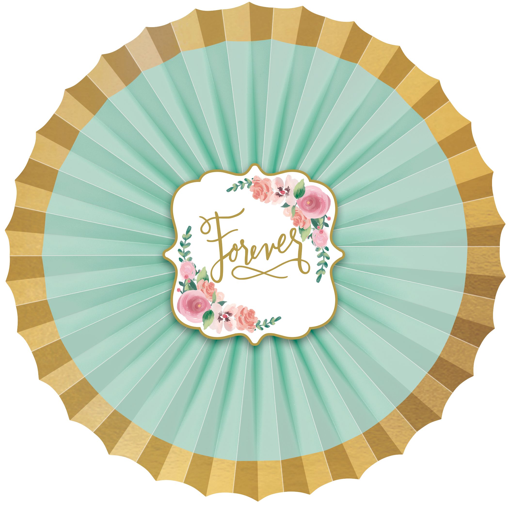 Mint to Be "Bride to Be" Buffet Table Decorating Kit with Food Cards, Picks, Decorations & Banner, Mint/Gold, 9-in, 23-pk, for Wedding/Bridal Shower Front_Flat