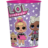 L.O.L. Surprise! Plastic Reusable Favour Cup, Pink/Purple, 16-oz, for Birthday Party Front_Elevated