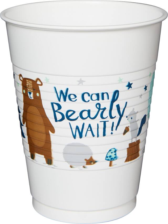 Can Bearly Wait Plastic Cups, 25-pk Front_Elevated