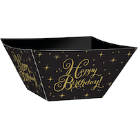 Gold Birthday Paper Serving Bowls, 3-pk Front_Angled_Right