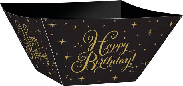 Gold Birthday Paper Serving Bowls, 3-pk Front_Angled_Right