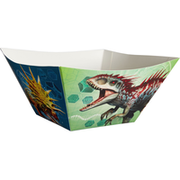 Bols de service en papier cartonné pour fête d'anniversaire Monde jurassique, paq. 3 Front_Angled_Right