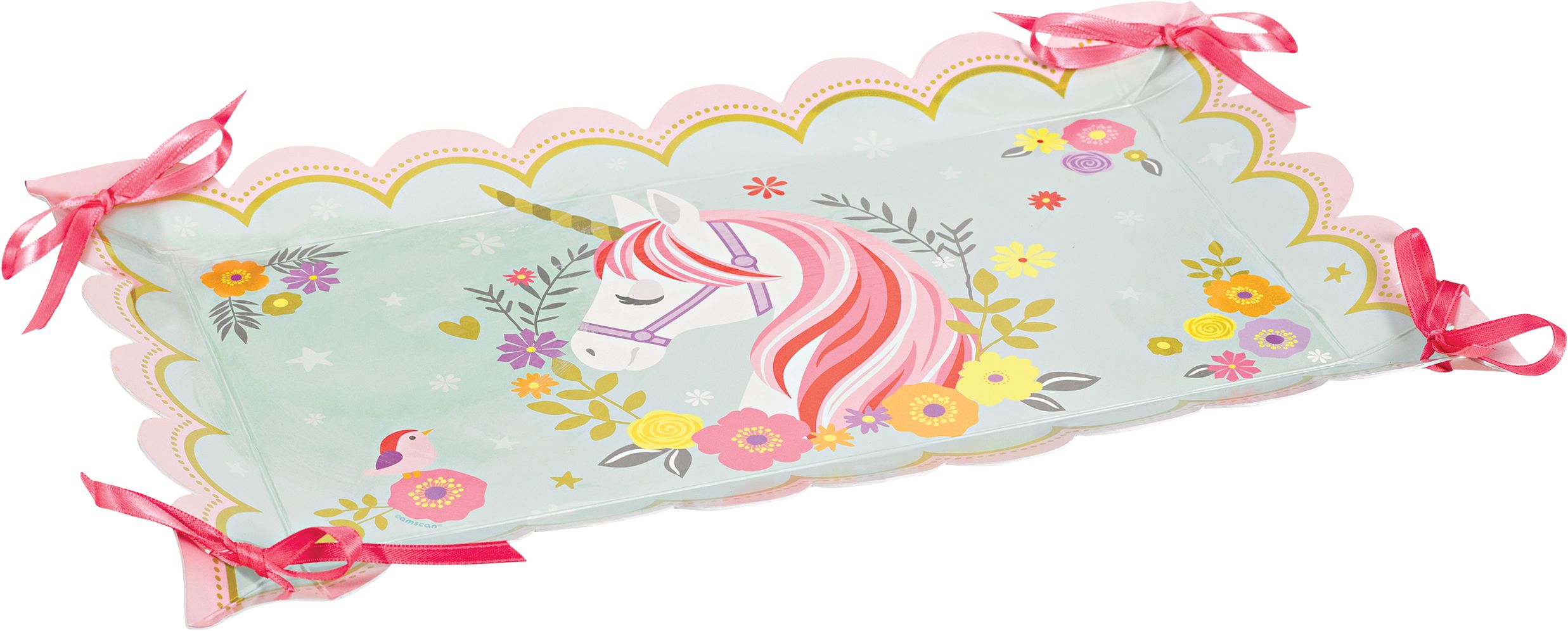 Magical Unicorn Birthday Party Serving Trays , 2-pk Front_Angled_Right