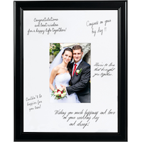 Cadre photo avec autographes de mariage Front_Flat