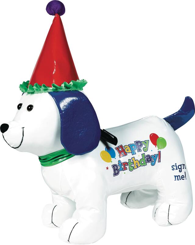 Happy Birthday Autograph Dog Front_Angled_Left