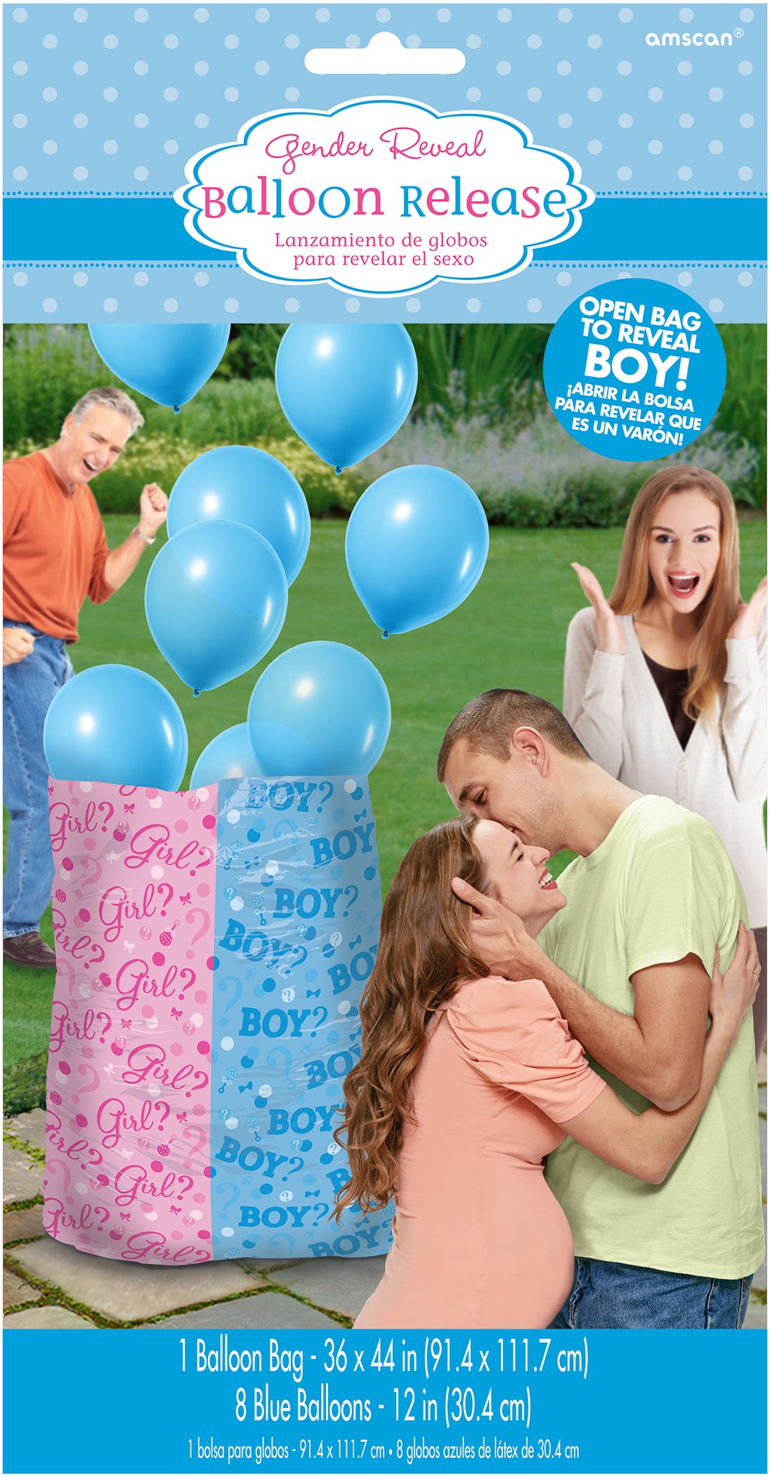 Boy Gender Reveal Balloon Kit Front_Flat