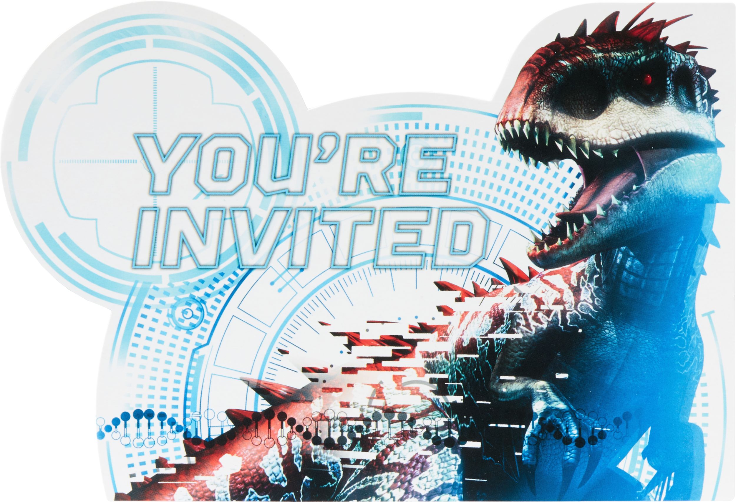 Jurassic World Birthday Party Invitations, 8-pk Front_Flat