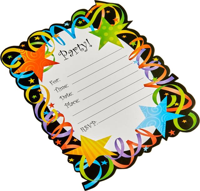 Let's Celebrate Invitations, 20-pk Front_Angled_Right