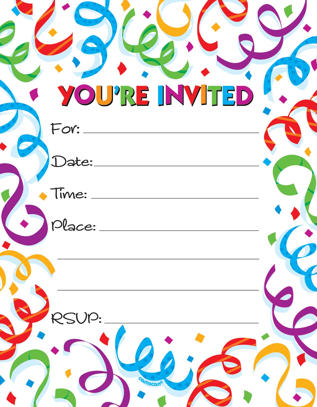 Fanfare Invitations, 50-pk Front_Flat