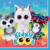 Serviettes de table pour fête d'anniversaire Beanie Boo's, 6,5 po, paq. 16 Overhead_Flat