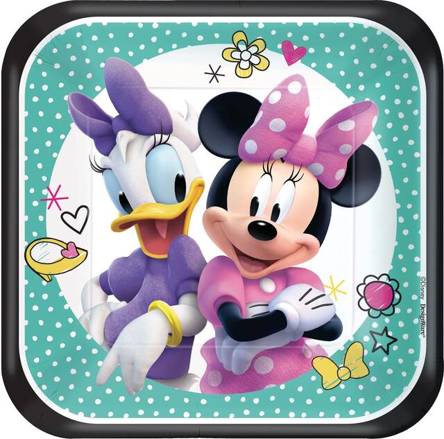 Minnie Mouse Dessert Plates, 8-pk Overhead_Flat