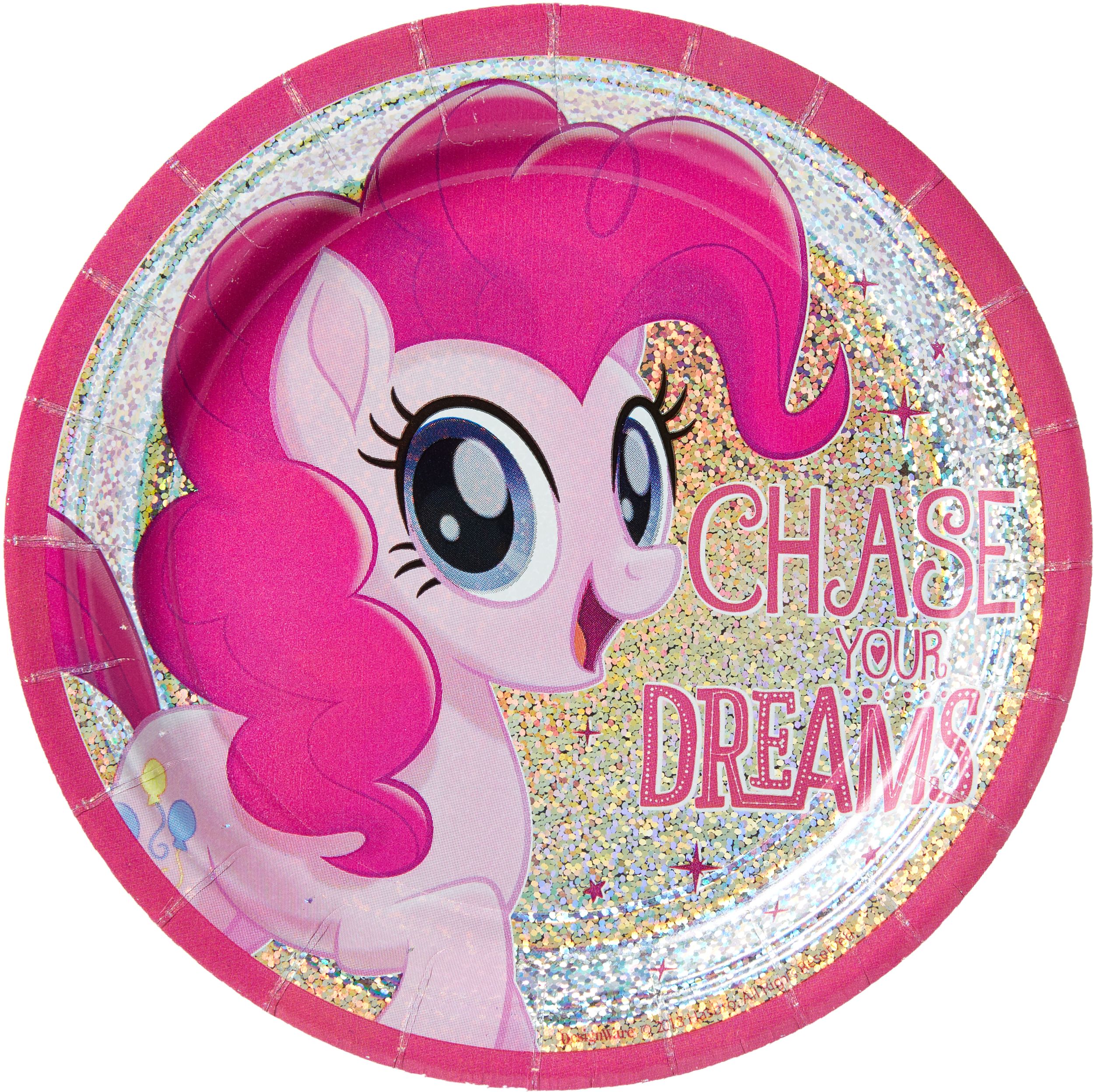 Prismatic Friendship Adventures My Little Pony Birthday Party Dessert Plates, 7-in, 8-pk Overhead_Flat
