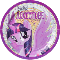 Prismatic Friendship Adventures My Little Pony Birthday Party Dessert Plates, 7-in, 8-pk Overhead_Flat