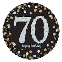 Assiettes à dessert étape 70e anniversaire, paq. 8