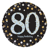 Assiettes à dessert  Birthday scintillantes iridescentes, paq.