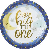 Twinkle Twinkle Little Star Dessert Plates, 8-pk Overhead_Flat