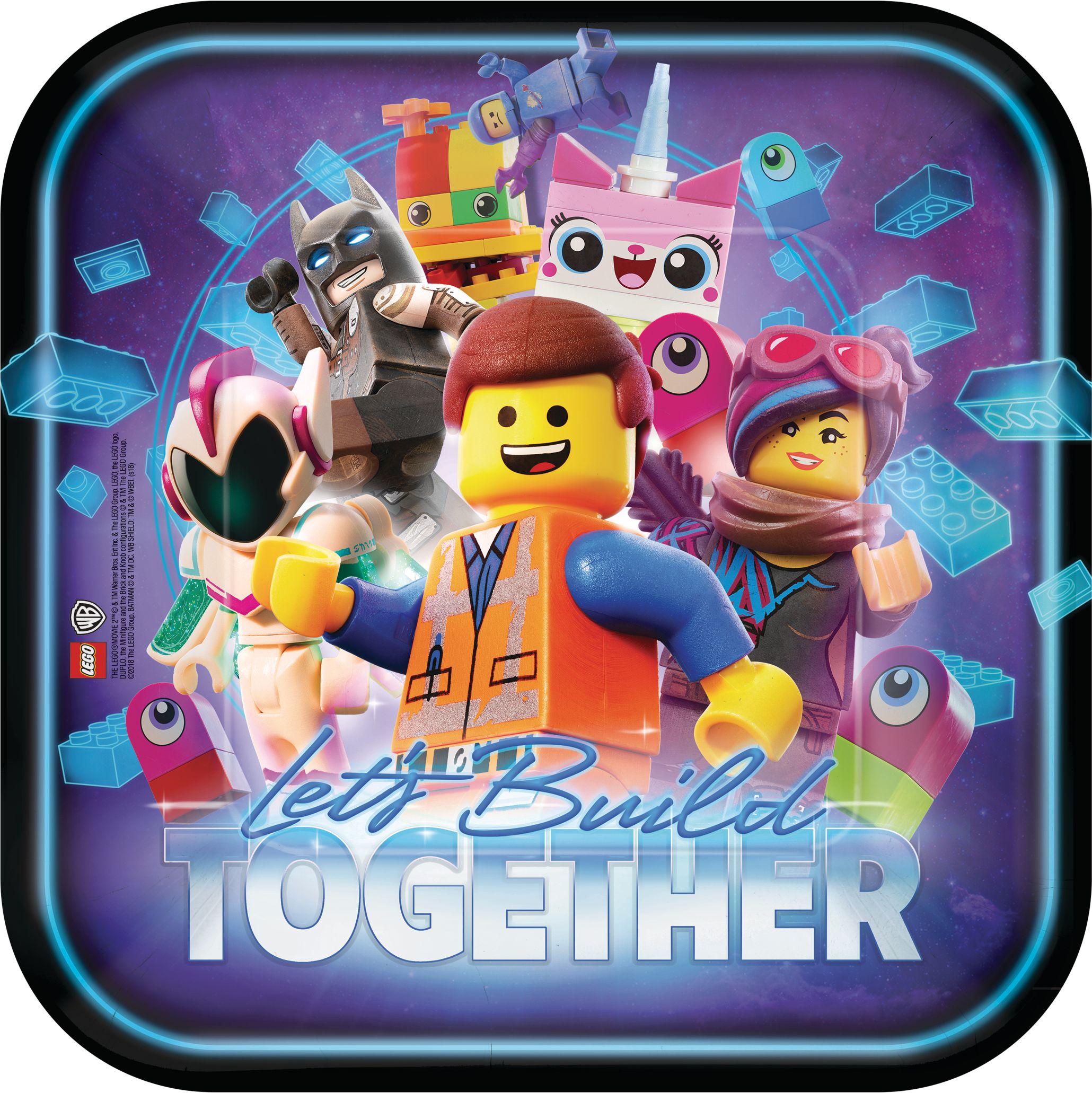 The LEGO Movie 2: The Second Part Lunch Paper Plates, 8-pk Front_Flat