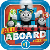 Thomas the Tank Engine Birthday Party Lunch Plates, 8-pk Overhead_Flat