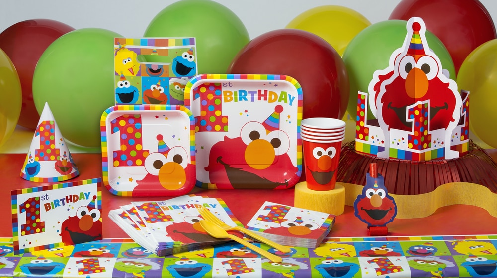 8 Sesame Street Elmo Fun to be One 1st Birthday Party Lunch Plates 