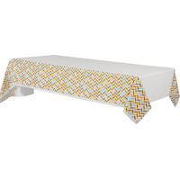 Pastel & Gold Herringbone Table Cover Front_Angled_Left