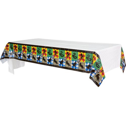 Harry Potter Rectangle Plastic Reusable Table Cover, Green/Yellow/Red/Blue, 54x96-in, for Birthday Party