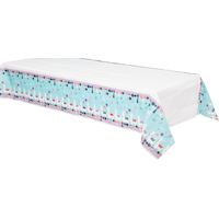 Llama Fun Birthday Party Paper Table Cover, 54-in x 96-in Front_Angled_Left
