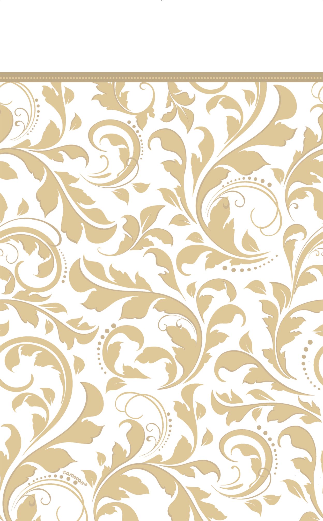 Golden Wedding Table Cover Overhead_Flat