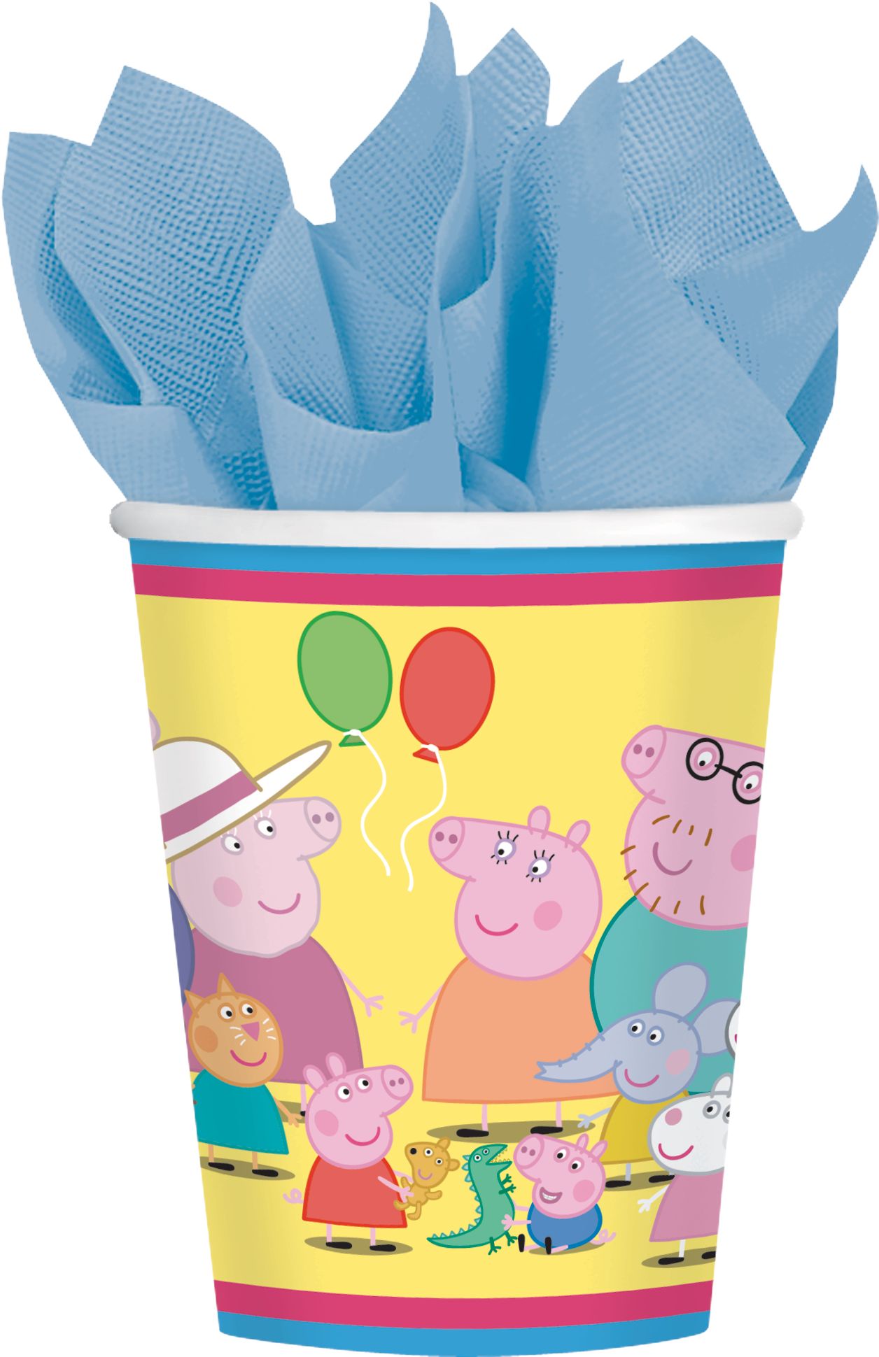 Nickelodeon Peppa Pig Paper Disposable Cups, Yellow, 9-oz, 8-pk, for ...