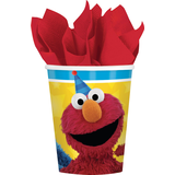 Gobelets de fête en papier Sesame Street, paq. 8 Front_Flat