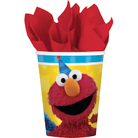 Gobelets de fête en papier Sesame Street, paq. 8 Front_Flat
