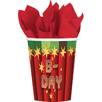 Pixelated Video Game Birthday Party Disposable Cups, 9-oz, 8-pk Front_Flat