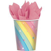Gobelets en papier, arc-en-ciel magique, paq. 8 Front_Flat