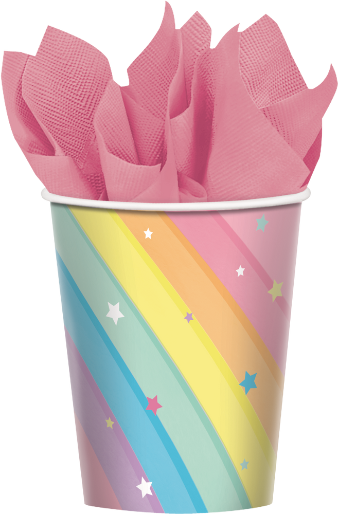 Rainbow Cups - 24 paper cups main image 1